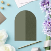 カスタムモスグリーンスプリットアーチアクリル招待状 アクリル招待状 (インサイチュ (ウェディング))