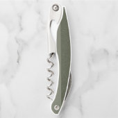 カスタムモスグリーン二音コルクねじ ソムリエナイフ (正面)