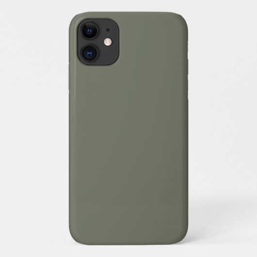 カスタムモスグリーンiPhone 11ケース Case-Mate iPhoneケース (裏面)