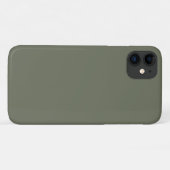 カスタムモスグリーンiPhone 11ケース Case-Mate iPhoneケース (裏面(横))