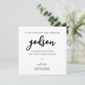 カスタムモダンと可愛いゴッドソン卒業 カード (スタンド正面)