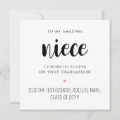 カスタムモダンと可愛い姪の卒業 カード (正面)
