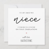 カスタムモダンと可愛い姪の卒業 カード (正面)