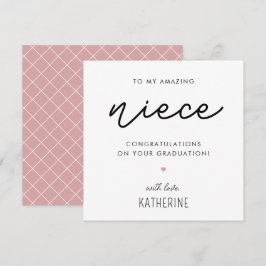 カスタムモダンと可愛い姪の卒業 カード