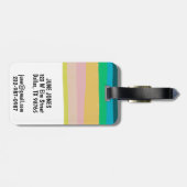 カスタムモダンはっきりしたカラフルシンプルストライプ ラゲッジタグ (裏面横)