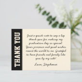 カスタムモダンはっきりしたシンプル卒業 サンキューカード (スタンド正面)