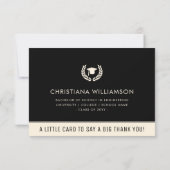 カスタムモダンはっきりしたシンプル卒業 サンキューカード (裏面)