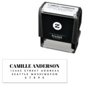 カスタムモダンはっきりしたタイポグラフィ差出人住所 セルフインキングスタンプ (インサイチュ)