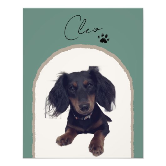 カスタムモダンアーチペットポートレートアートプリント フォトプリント (正面)