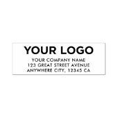 カスタムモダンインラ企業のインロゴ差出人住所 セルフインキングスタンプ (デザイン)