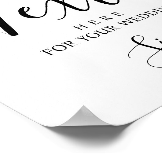 カスタムモダンウェディングパーティー ポスター (角)