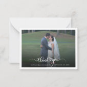 カスタムモダンウェディングフォトサンキューカード ノートカード (正面)