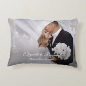 カスタムモダンウェディング写真 アクセントクッション (裏面)