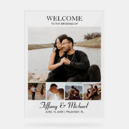 カスタムモダンウェディング写真 アクリルサイン