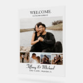 カスタムモダンウェディング写真 アクリルサイン (傾斜)