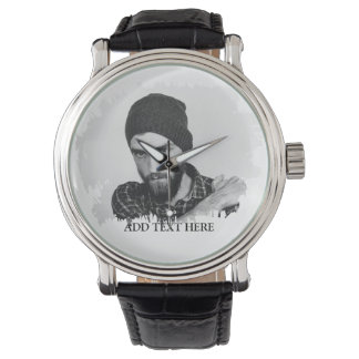 カスタムモダンエッチングフォト効果 腕時計