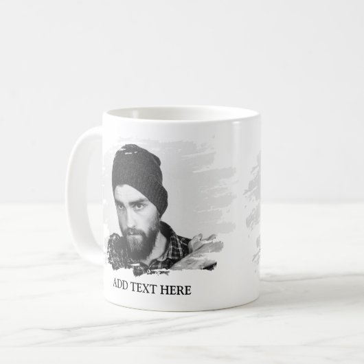 カスタムモダンエッチング写真効果コーヒーマグ コーヒーマグカップ (正面左)