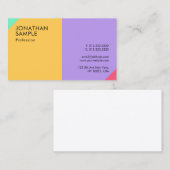 カスタムモダンエレガントカラフルシンプルテンプレート 名刺 (正面/裏面)