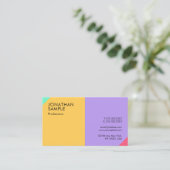 カスタムモダンエレガントカラフルシンプルテンプレート 名刺 (スタンド正面)