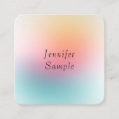 カスタムモダンエレガントカラフルデザインテンプレート スクエア名刺 (正面)