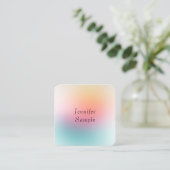 カスタムモダンエレガントカラフルデザインテンプレート スクエア名刺 (スタンド正面)