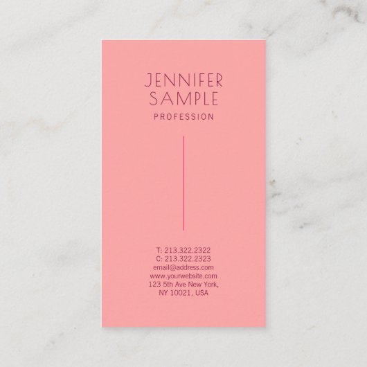 カスタムモダンエレガントシグネチャーマット紙ルクセ 名刺 (裏面)