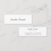 カスタムモダンエレガントプロフェッショナルシンプルテンプレート スキニー名刺 (正面/裏面)