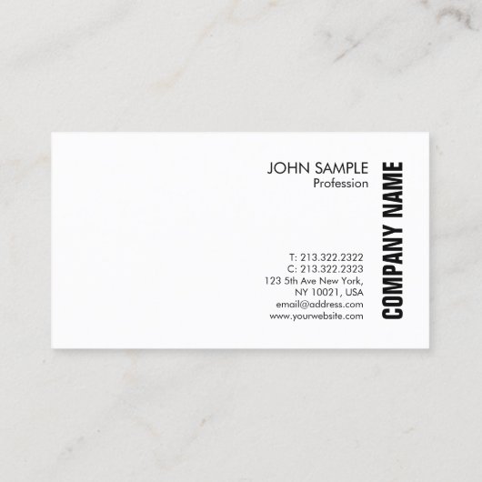 カスタムモダンエレガントプロフェッショナル会社 名刺 (裏面)