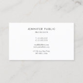 カスタムモダンエレガントミニマルシンプルテンプレート 名刺 (裏面)