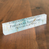 カスタムモダンエレガント大理石アクリル デスクネームプレート (側面)