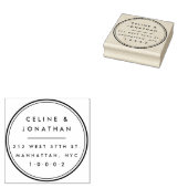 カスタムモダンエレガント対リース差出人住所 ラバースタンプ (押印)