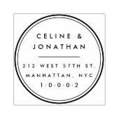 カスタムモダンエレガント対リース差出人住所 ラバースタンプ (インプリント)