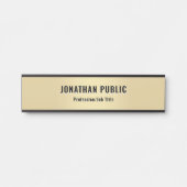 カスタムモダンエレガント最高のテンプレート黒金ゴールド サインプレート (正面)