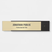 カスタムモダンエレガント最高のテンプレート黒金ゴールド サインプレート (正面)