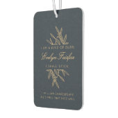 カスタムモダンエレガント植物性ウィティ引用文ネイビー カーエアーフレッシュナー (左)