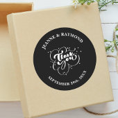 カスタムモダンエレガント結婚式の引き出物 ラウンドシール