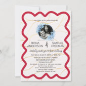 カスタムモダンエレガント金ゴールド結婚ズ 招待状 (正面)