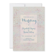 カスタムモダンエレガント銅結婚式招待状