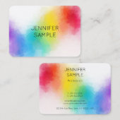 カスタムモダンカラフルデザインエレガントプロフェッショナル 名刺 (正面/裏面)