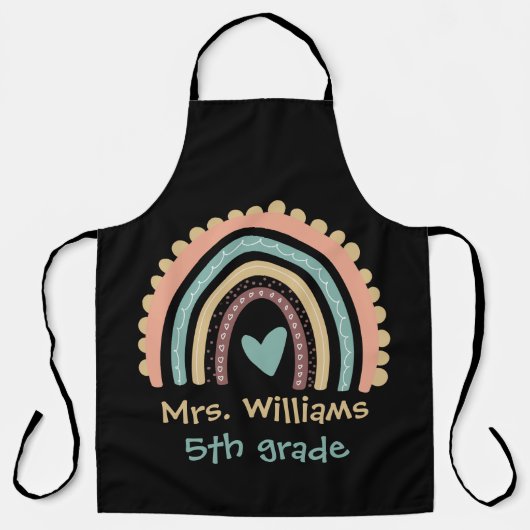 カスタムモダンキュイレインボー先生 エプロン (正面)