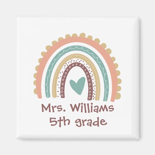 カスタムモダンキュイレインボー先生 マグネット (正面)