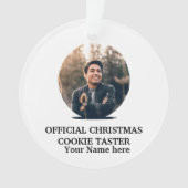 カスタムモダンクリスマス写真テンプレート オーナメント (正面)