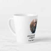 カスタムモダンクリスマス写真テンプレート カフェラテマグ (左アングル)