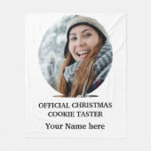 カスタムモダンクリスマス写真テンプレート フリースブランケット (正面)