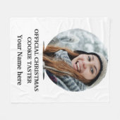 カスタムモダンクリスマス写真テンプレート フリースブランケット (正面(横))