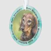 カスタムモダンクリスマス犬のオーナメント オーナメント (正面)