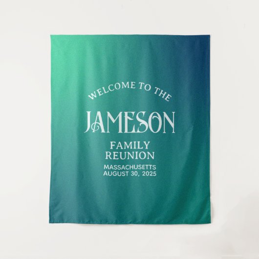 カスタムモダングラデーション懇親会背景 タペストリー (正面)