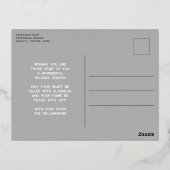 カスタムモダング素朴レーバッファローランバージャック金ゴールド 箔シーズンポストカード (裏面)