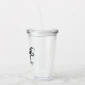 カスタムモダンサンキューブラック&ホワイトクラシック文字 アクリルタンブラー (左)
