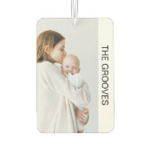 カスタムモダンシック両側ファミリーフォトカー カーエアーフレッシュナー (裏面)